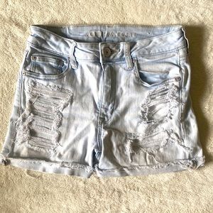 American Eagle 6 ripped shorts light wash Denim